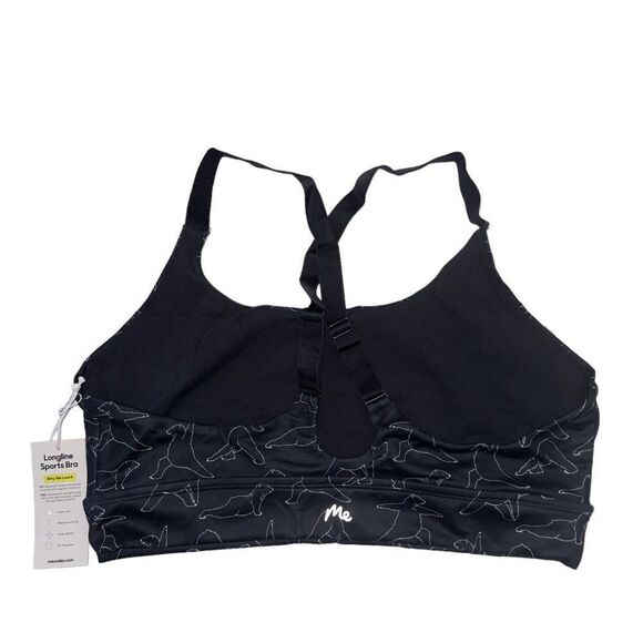 MeUndies MoveMe LongLine Sports Bra "Yoga Bear" NWT Women's 2X - Picture 2 of 4